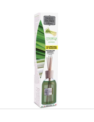 SWEET HOME PROFUMATORE AMBIENTE CITRONELLA CON BASTONCINI 100 ML