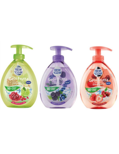 FRESH & CLEAN GEL DI FRUTTA SAPONE LIQUIDO IDRATANTE MORA E MIRTILLO 300 ML