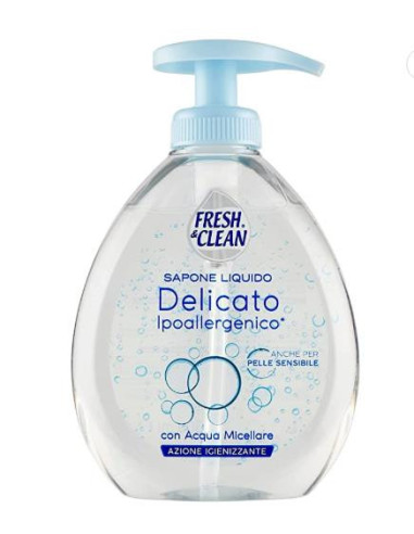 Fresh & Clean Detergente Mani - Viso Ipoallergenico Pelle Sensibile, 300ml