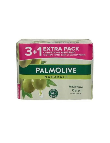 PALMOLIVE SAPONE SOLIDO OLIVE & MILK 4 PEZZI da 90 grammi