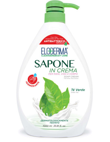 eloderma sapone in crema  con olio di tea tree antiba tterico te verde 1000ml