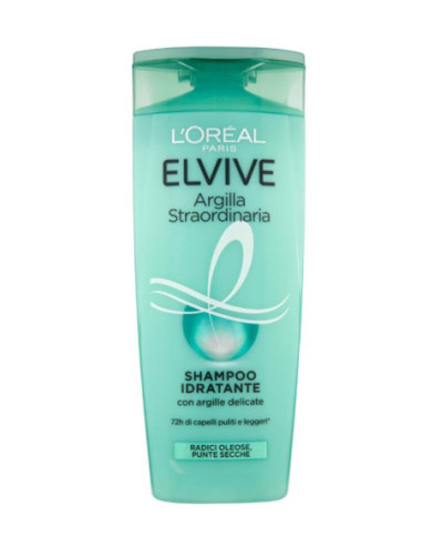 L'oréal Paris Shampoo Elvive Argilla Straordinaria, Azione Purificante E Districante, 250 ML