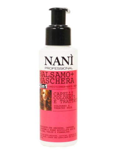 NANI' PROFESSIONAL BALSAMO E MASCHERA 2IN1 CAPELLI COLORATI E TRATTATI CON ARGININA CAFFEINA 100 ML