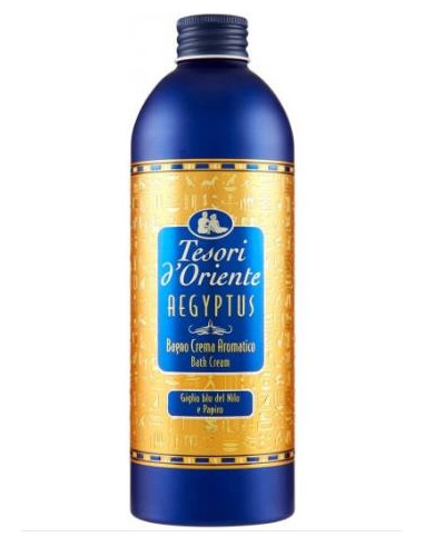 TESORI D'ORIENTE BAGNOSCHIUMA AEGYPTUS 500ML.GIGLIO BLU DEL NILO E LATTE DI PAPIRO