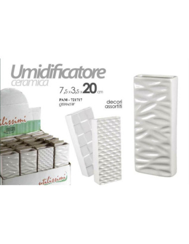 UMIDIFICATORE AMBIENTE EVAPORATORE TERMOSIFONE 20 CM BIANCO ASSORTITO PAM-577222