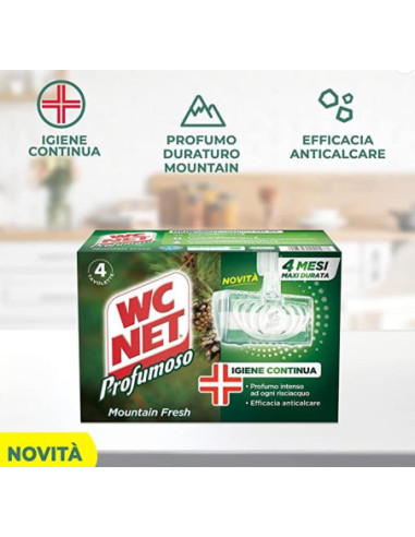 Wc Net - Tavoletta Profumoso Igiene Continua MOUNTAIN FRESH  4pz