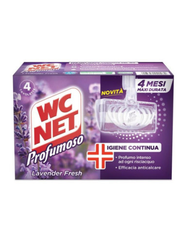 WC NET PROFUMOSO TAVOLETTA SOLIDA LAVENDER FRESH IGIENE CONTINUA 4 PZ