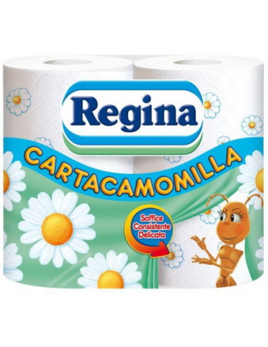 CARTA IGIENICA REGINA 4 ROTOLI CAMOMILLA