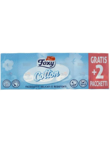 FOXY FAZZOLETTI NASO COTTON PZ.10+2