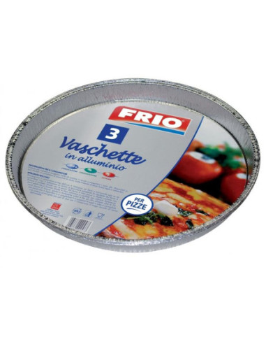 VASCHETTA IN ALLUMINIO PER ALIMENTI TONDA CM 30x2,5 Pz 3