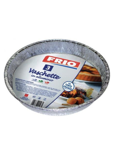 VASCHETTA IN ALLUMINIO PER ALIMENTI TONDA CM 29x4 Pz 3