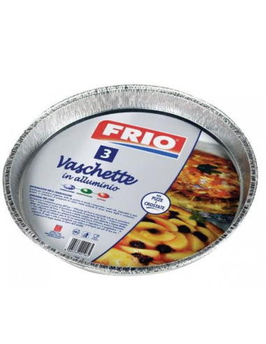 VASCHETTA IN ALLUMINIO PER ALIMENTI TONDA CM 28x2,5 Pz 3