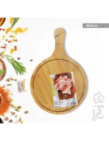 tagliere tondo bamboo 36*24cm