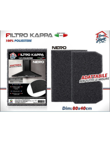 FILTRO KAPPA NERO 40X80