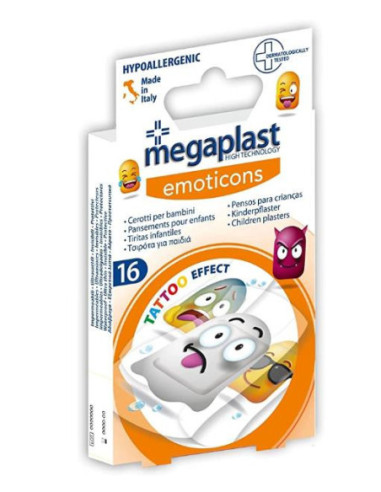 MEGAPLAST – Cerotti Bambini Tattoo X16 – Effetto tatuaggio 16pz