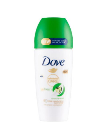 DOVE DEODORANTE GO FRESH ROLL-ON CETRIOLO E Tè VERDE 48H 0% ALCOL E ANTITRASPIRANTE FLACONE DA 50ML