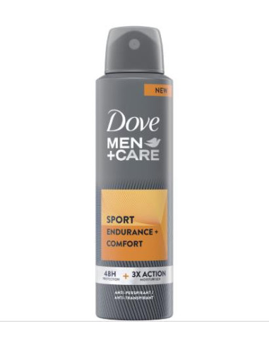 DOVE MEN CARE DEODORANTE SPORT ENDURANCE E COMFORT 48 H E 3 X ACTION SPRAY 150 ML