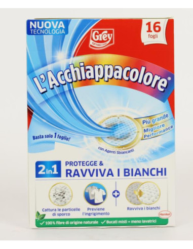 L’ACCHIAPPACOLORE 2IN1 PROTEGGE & RAVVIVA I BIANCHI - 16 FOGLI