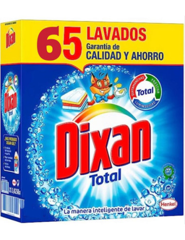 Dixan Total 3+1 Detersivo in polvere per lavatrice, 3.218g