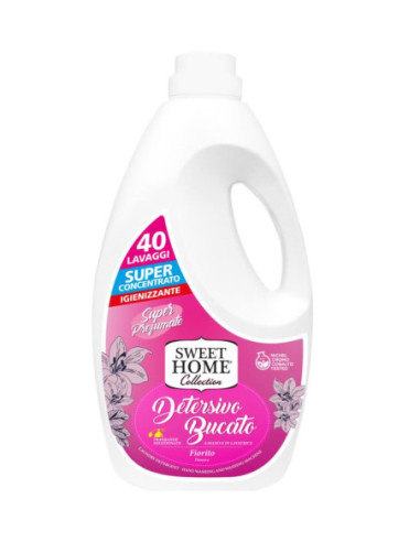 Sweet Home Detersivo Liquido Per Bucato - 40 Lavaggi - 2 Litri - Fiorito