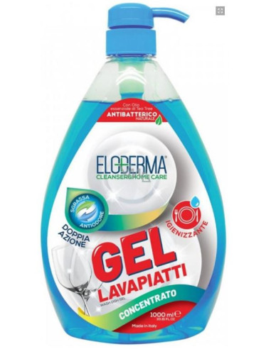 ELEODERMA PIATTI GEL CONCENTRATO DOPPIA AZIONE SGRASSANTE/IGIENIZZANTE CON DOSATORE SALVA SPRECHI 1000 ML