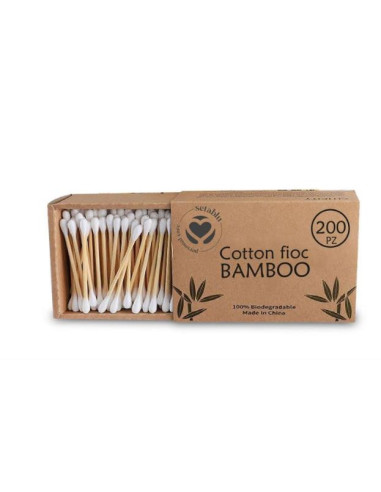 Cotton fioc in bambù 300 Pezzi