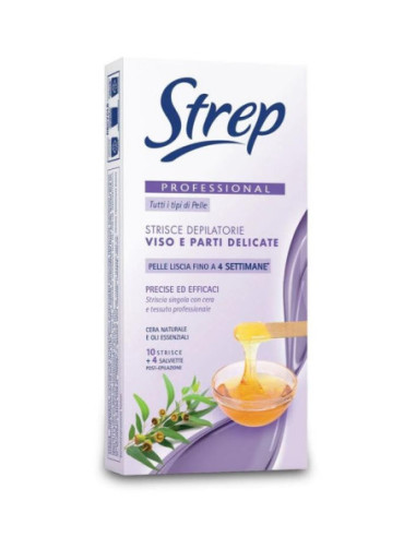 STREP STRISCE DEPILATORIE VISO 10pz