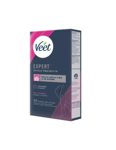 Veet expert strisce depilatorie corpo pelli normali x20