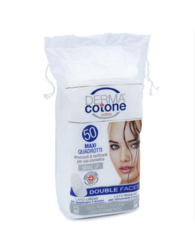 derma cotone struccanti quadrotti  50pz