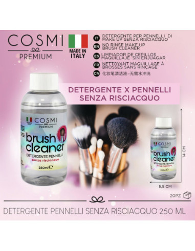 cosmicpremium brush cleaner no risciacquo 250ml