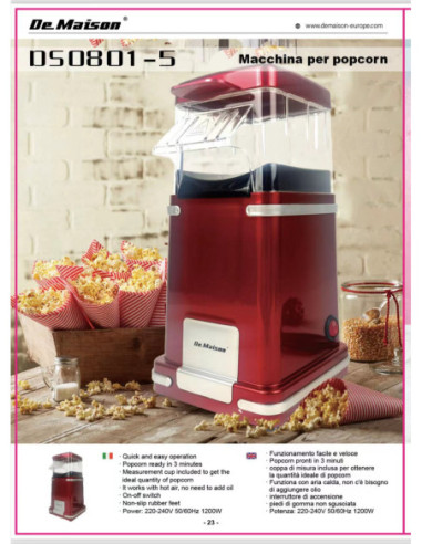 NACCHINA PER POPCORN  1200W