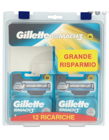 GILLETTE MACH 3 4"S DEAL 12 RICARICHE