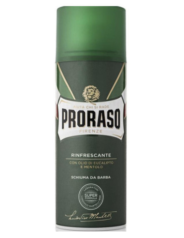 PRORASO SCHIUMA DA BARBA RINFRESCANTE CON OLIO DI EUCALIPTO E MENTOLO 400 ML.