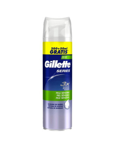 hillette schiuma da barba pielle sensible 200 ml.