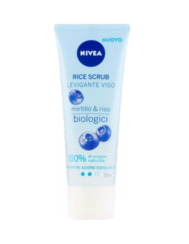 NIVEA VISO RICE SCRUB LEVIGANTE VISO 75ML.MIRTILLO E RISO BIOLOGICI