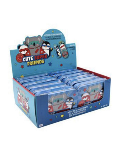 cute friends band aids metal box