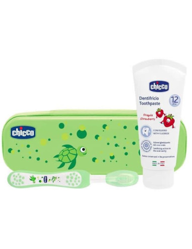 CHICCO Set Dentale Verde Spazzolino + Dentifric