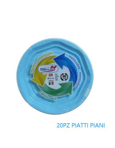 20PZ  PIATTI PIANI 22CM