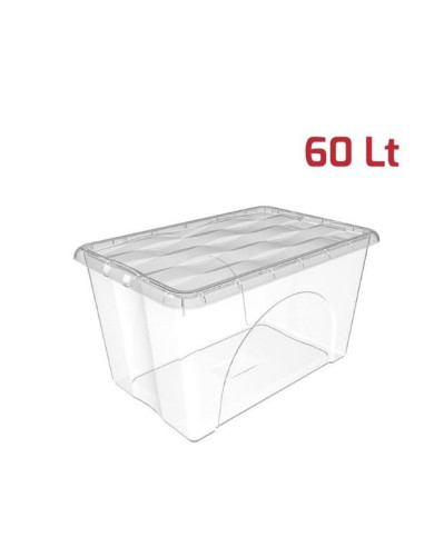 Storage Box Dune 60Lt Trasparente Con Cop Trasp