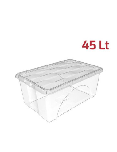 Storage Box Dune 45Lt Trasparente Con Cop Traspar