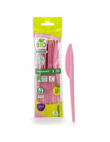 Coltelli Compostabili 12pz. - ROSA