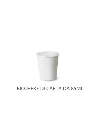 BICCHERE DI CARTA DA 85ML 50PZ