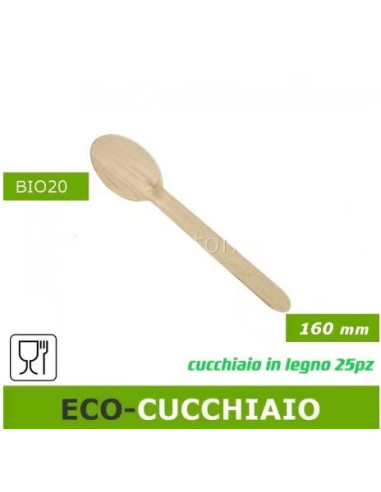 cucchiaio in legno 25pz