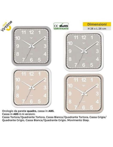 OROLOGIO PARETE ABS 25x25CM 1809/30