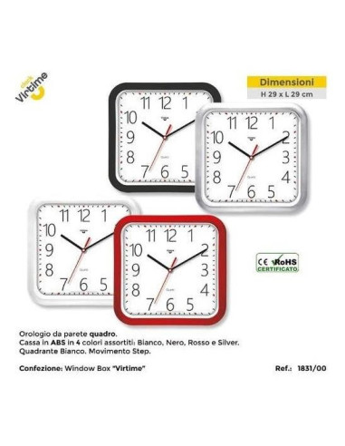 OROLOGIO PARETE ABS 29x29 1831/00