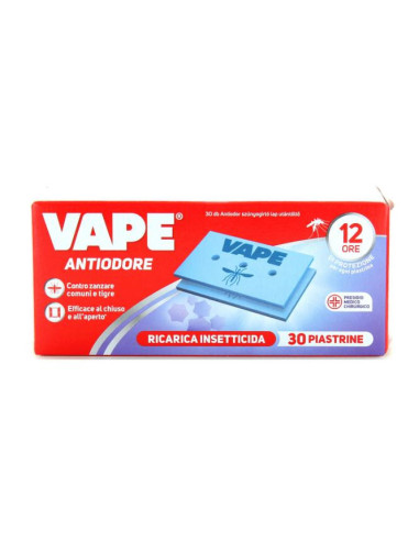 VAPE HERBAL PIASTRINE INSETTICIDA COPERTURA 12H CONTRO ZANZARE ANTIODORE 30PZ