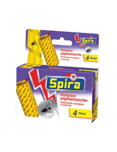 spira rotlini pigliamosche 4 pezzi