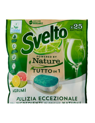 Svelto Powered by Nature Tutto in 1 Agrumi 25 Pastiglie 438 g