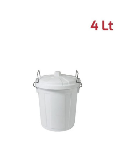 BIDONE C/COPERCHIO MINI BIN 4LT BIANCO