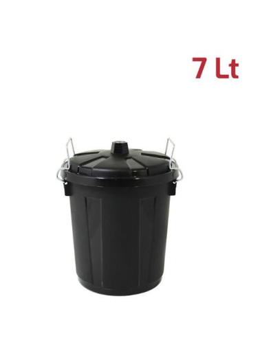 BIDONE C/COPERCHIO  BIN 7LT NERO